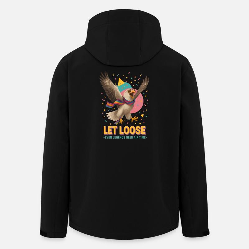 Let Loose – The Legendary Eagle - Men’s Recycled Softshell Jacket by Stanley/Stella - black