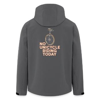  No Unicycle Riding Today Einrad Spruch Humor - Recycelte Männer Softshell-Jacke von Stanley/Stella - Schwarz - Hinten - AI Model Male 185 light (185cm)