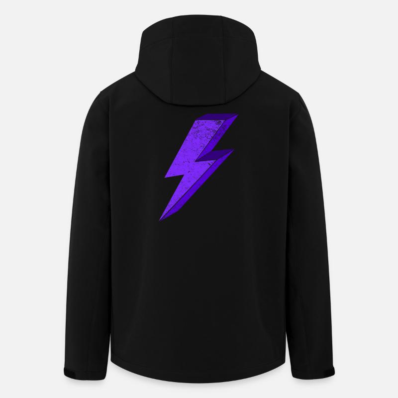 Graphique d'éclair électrisant pour vêtements 3D - Veste softshell homme en polyester recyclé Stanley/Stella - noir
