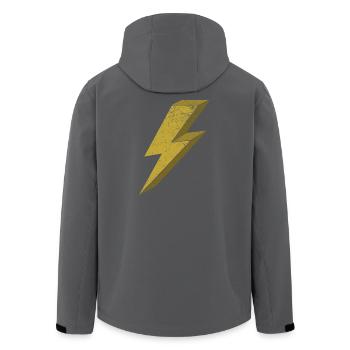 Flash dynamique en or 3D - Veste softshell homme en polyester recyclé Stanley/Stella - noir - Dos - AI Model Male 185 light (185cm)