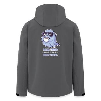 Mort de fatigue, toujours boo-tiful - Fantôme d’Halloween - Veste softshell homme en polyester recyclé Stanley/Stella - charbon - Dos - AI Model Male 185 light (185cm)