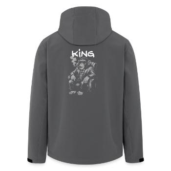 King Chimp in a Smoking Suit - Men’s Recycled Softshell Jacket by Stanley/Stella - black - Back - AI Model Male 185 light (185cm)