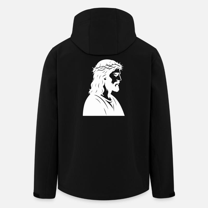 Jesus Christ Silhouette - Men’s Recycled Softshell Jacket by Stanley/Stella - black