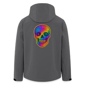 Rainbow Skull Glitter for Halloween - Men’s Recycled Softshell Jacket by Stanley/Stella - anthracite - Back - AI Model Male 185 light (185cm)