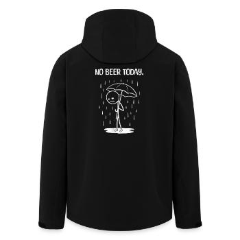 Funny today unfortunately no BEer - Men’s Recycled Softshell Jacket by Stanley/Stella - black - Back - AI Model Male 185 light (185cm)