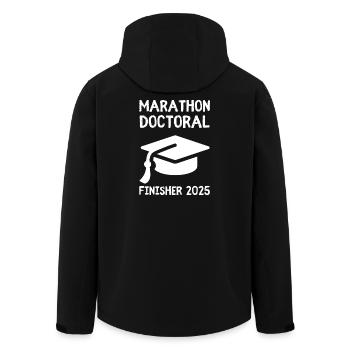 Marathon Doktorand 2025 – Studentischer Humor - Recycelte Männer Softshell-Jacke von Stanley/Stella - Schwarz - Hinten - AI Model Male 185 light (185cm)