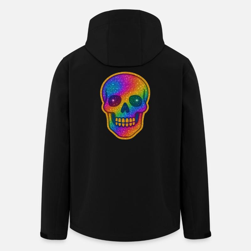 Rainbow Glitter Skull - Men’s Recycled Softshell Jacket by Stanley/Stella - black