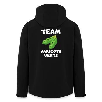 Essen Humor Grüne Bohne Gemüse Team Bohne - Recycelte Männer Softshell-Jacke von Stanley/Stella - Schwarz - Hinten - AI Model Male 185 light (185cm)