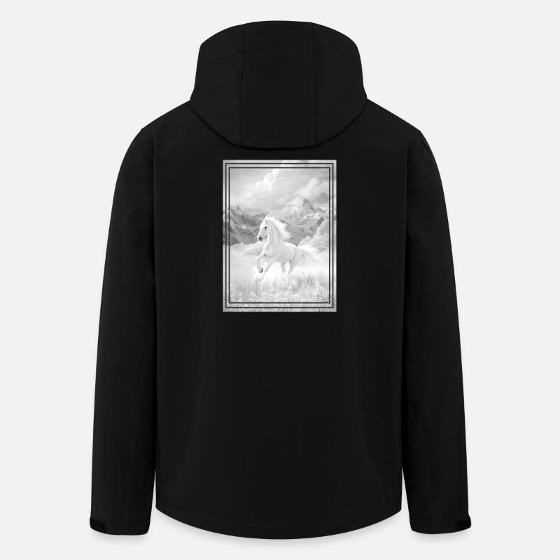 Pferd - Recycelte Männer Softshell-Jacke von Stanley/Stella - Schwarz