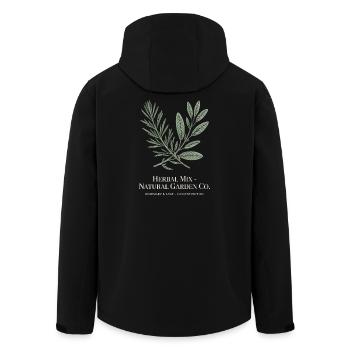 Herbal Mix – Rosemary & Sage - Men’s Recycled Softshell Jacket by Stanley/Stella - black - Back - AI Model Male 185 light (185cm)