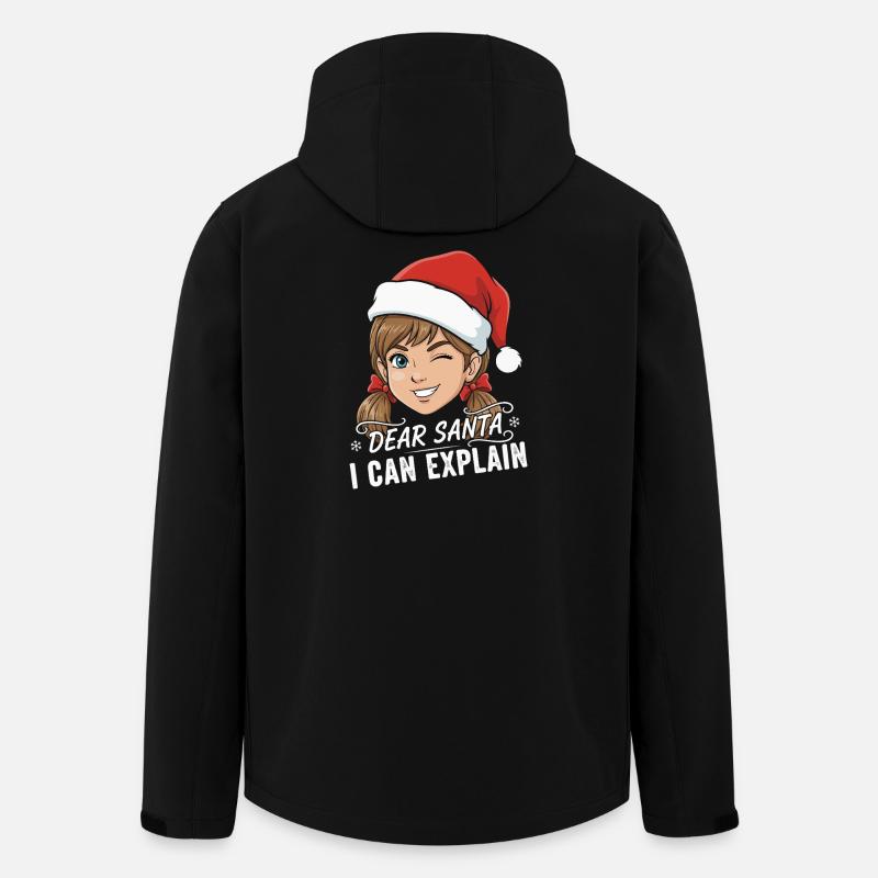 Dear Santa I Can Explain - Men’s Recycled Softshell Jacket by Stanley/Stella - black