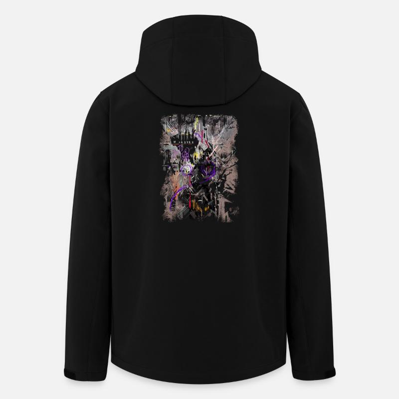 Abstract Texture - Men’s Recycled Softshell Jacket by Stanley/Stella - black