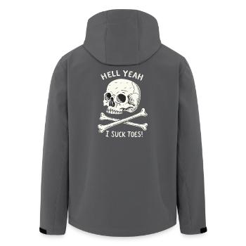 Skull and Bones Toe Fetish - Men’s Recycled Softshell Jacket by Stanley/Stella - anthracite - Back - AI Model Male 185 light (185cm)