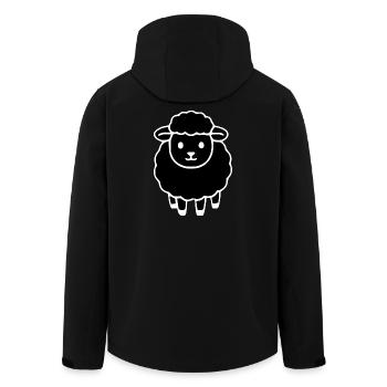 Mouton noir - Veste softshell homme en polyester recyclé Stanley/Stella - noir - Dos - AI Model Male 185 light (185cm)