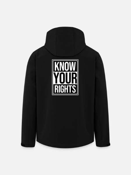 Know Your Rights Activism Justice Freedom - Men’s Recycled Softshell Jacket by Stanley/Stella - black