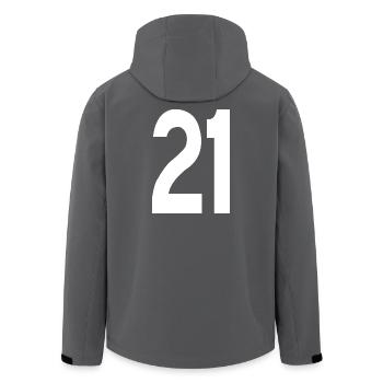 21 Nummer - Recycelte Männer Softshell-Jacke von Stanley/Stella - Anthrazit - Hinten - AI Model Male 185 light (185cm)