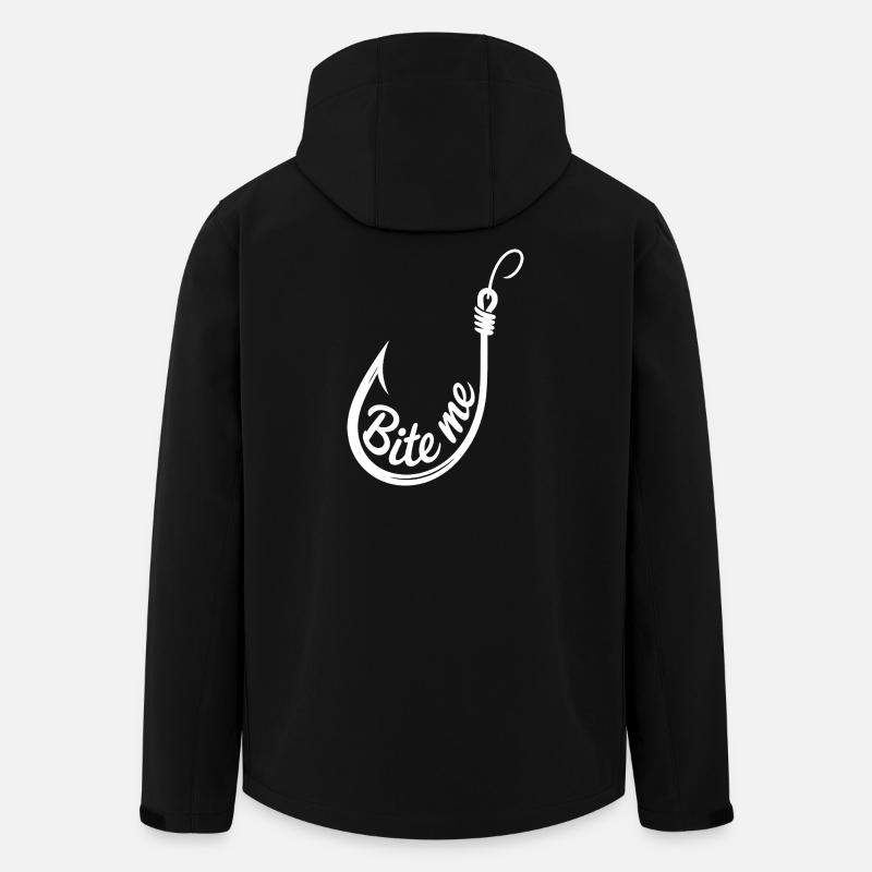 Bite Me Hook Illustration - Recycelte Männer Softshell-Jacke von Stanley/Stella - Schwarz