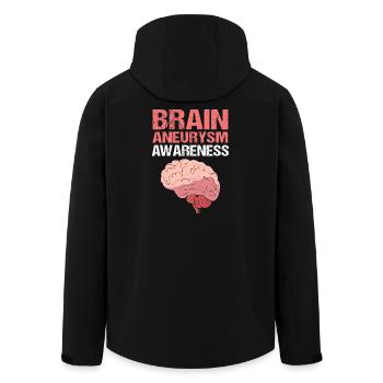 Brain Aneurysm - Men’s Recycled Softshell Jacket by Stanley/Stella - black - Back - AI Model Male 185 light (185cm)