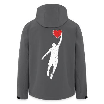 Heart Dunk - Men’s Recycled Softshell Jacket by Stanley/Stella - black - Back - AI Model Male 185 light (185cm)