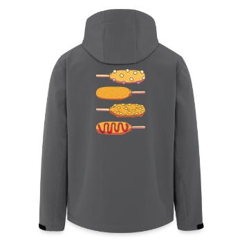 Corn dog - Men’s Recycled Softshell Jacket by Stanley/Stella - black - Back - AI Model Male 185 light (185cm)