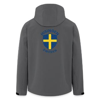 Hisingen Schweden-Wappen - Recycelte Männer Softshell-Jacke von Stanley/Stella - Schwarz - Hinten - AI Model Male 185 light (185cm)