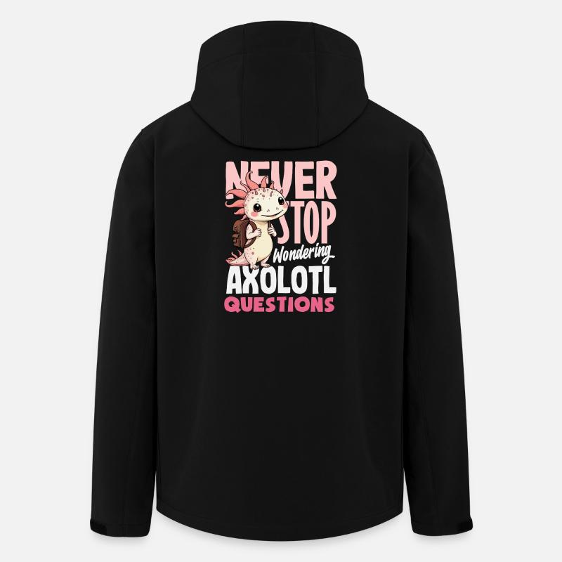 Cute Axolotl Kawaii Axolotl Lover - Men’s Recycled Softshell Jacket by Stanley/Stella - black
