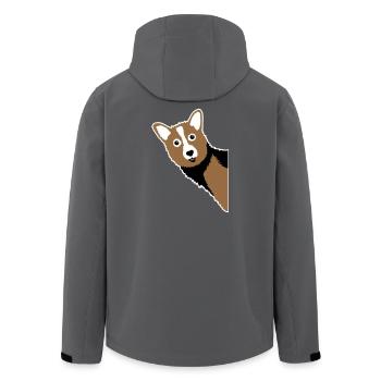 Corgi-Kuckuck – Perfekte für jeden Hundebesitzer - Recycelte Männer Softshell-Jacke von Stanley/Stella - Anthrazit - Hinten - AI Model Male 185 light (185cm)