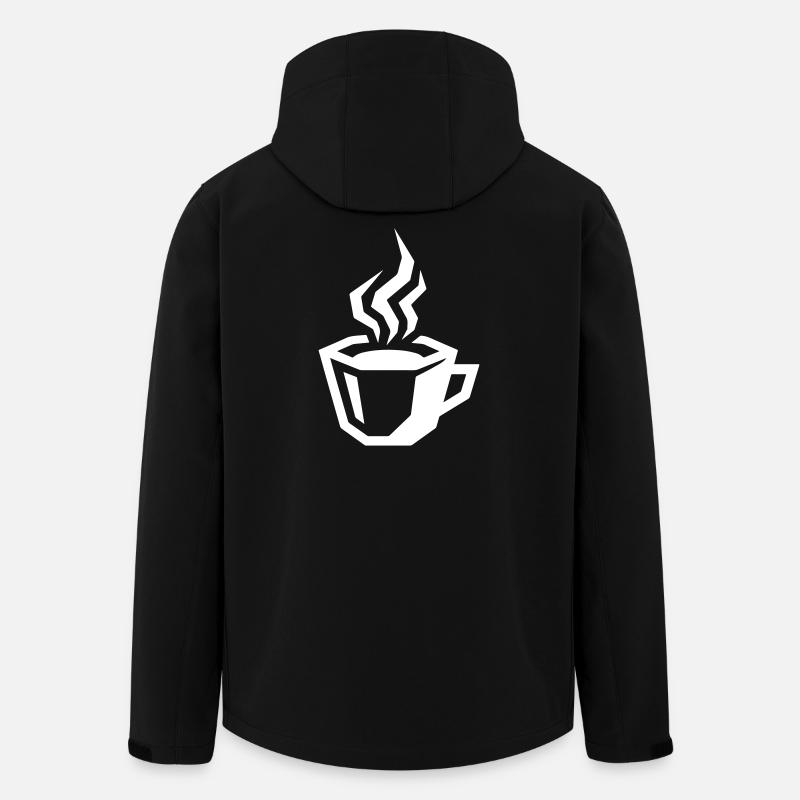 Coffee Cup Icon - Men’s Recycled Softshell Jacket by Stanley/Stella - black
