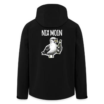 Funny Saying Northern Germany Seagull Beer - Men’s Recycled Softshell Jacket by Stanley/Stella - black - Back - AI Model Male 185 light (185cm)
