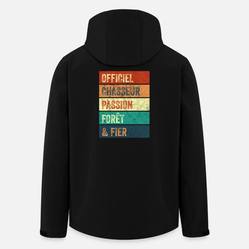 Chasseur Passion Forêt - Veste softshell homme en polyester recyclé Stanley/Stella - noir