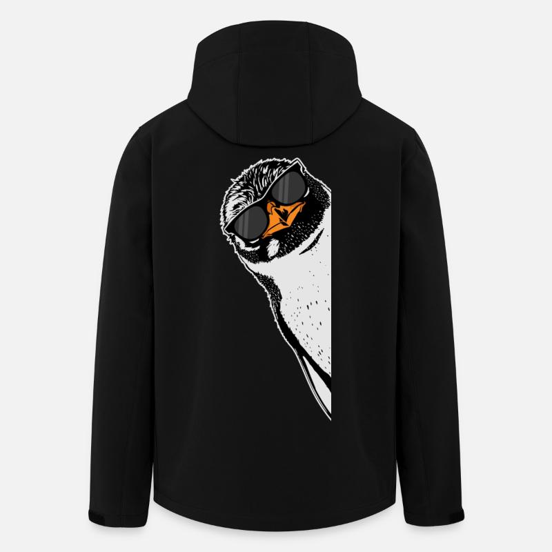 Pingouin avec lunettes de soleil - Veste softshell homme en polyester recyclé Stanley/Stella - noir