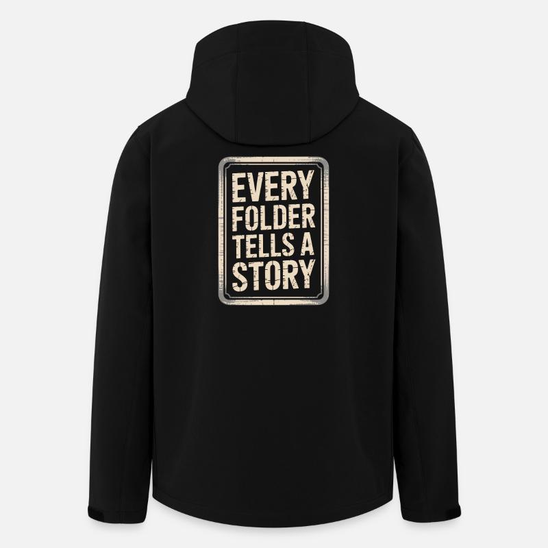 Every Folder Tells a Story - Men’s Recycled Softshell Jacket by Stanley/Stella - black
