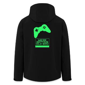 On Vieillit, Frère Gamer - Veste softshell homme en polyester recyclé Stanley/Stella - noir - Dos - AI Model Male 185 light (185cm)