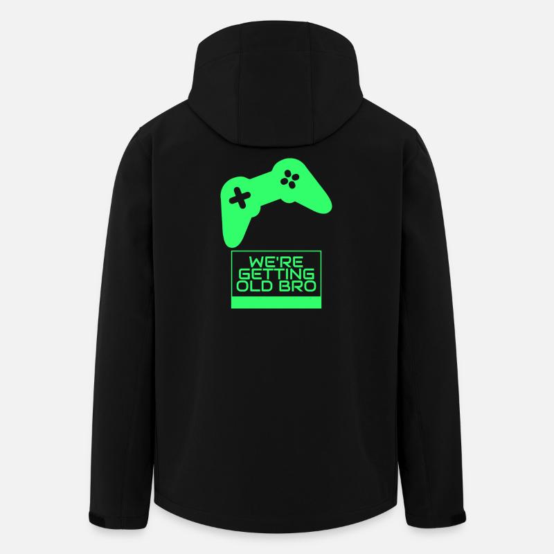 Wir werden älter, Bruder-Gamer - Recycelte Männer Softshell-Jacke von Stanley/Stella - Schwarz