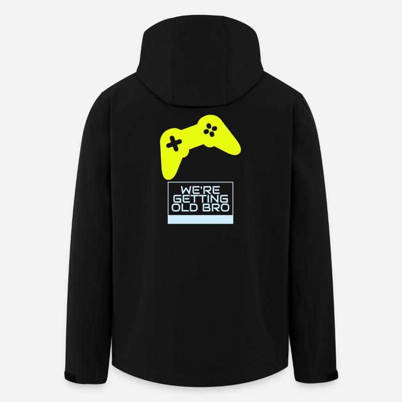 Gamer Nostalgie: On Vieillit - Veste softshell homme en polyester recyclé Stanley/Stella - noir