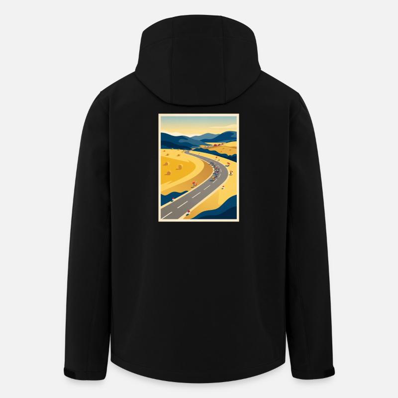 July Road – Radfahrer-Erinnerung - Recycelte Männer Softshell-Jacke von Stanley/Stella - Schwarz