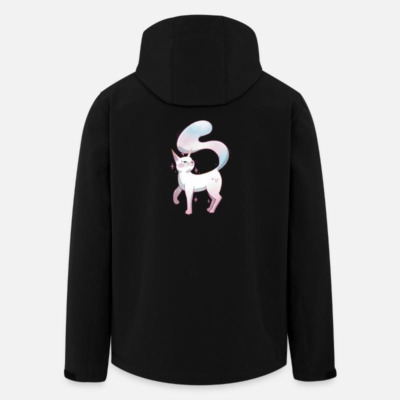 Fierté trans de chat mignon - Veste softshell homme en polyester recyclé Stanley/Stella - noir