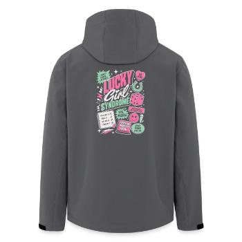 Lucky Girl Syndrome Motivation Design - Recycelte Männer Softshell-Jacke von Stanley/Stella - Anthrazit - Hinten - AI Model Male 185 light (185cm)