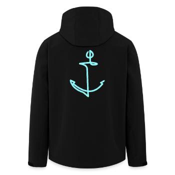 Anker Boot Geschenk Kapitän - Recycelte Männer Softshell-Jacke von Stanley/Stella - Schwarz - Hinten - AI Model Male 185 light (185cm)
