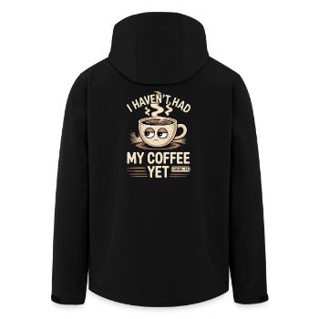 Ich habe meinen Kaffee noch nicht getrunken, lustiger Kaffee - Recycelte Männer Softshell-Jacke von Stanley/Stella - Schwarz - Hinten - AI Model Male 185 light (185cm)