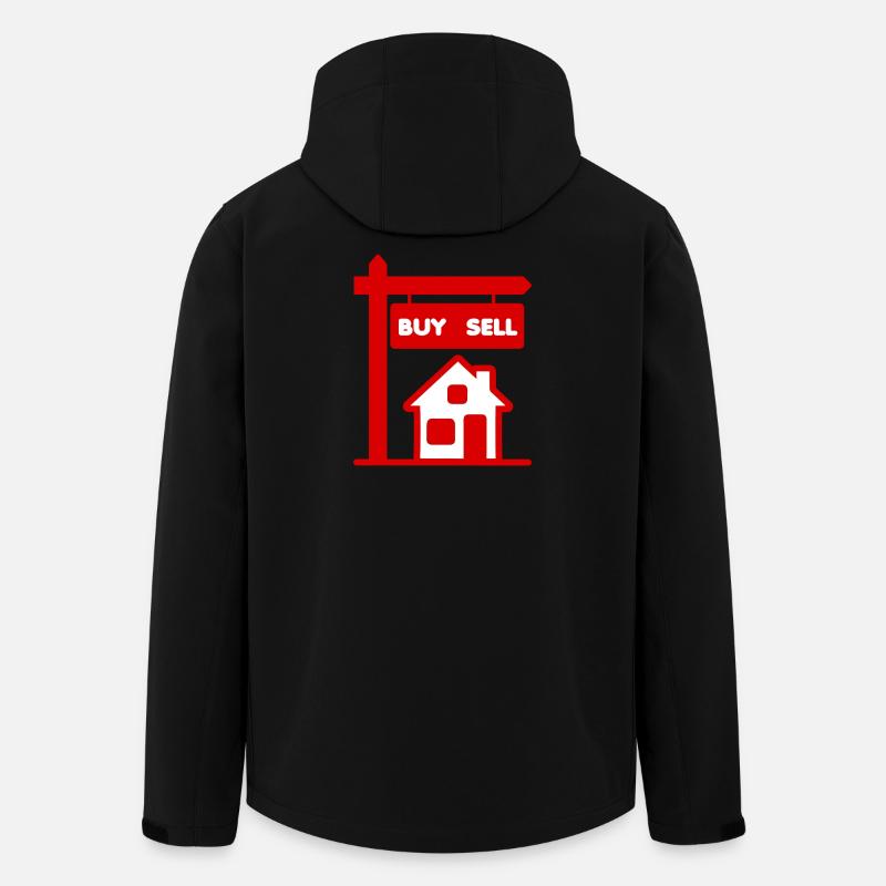 Red logo broker buy and sell - Men’s Recycled Softshell Jacket by Stanley/Stella - black