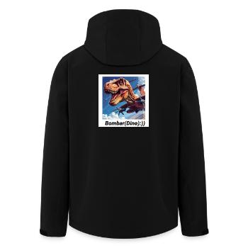 Dinosaure Naziem avec motif d’avion - Veste softshell homme en polyester recyclé Stanley/Stella - noir - Dos - AI Model Male 185 light (185cm)
