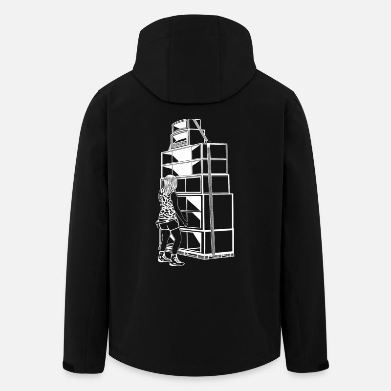 Tekno 23 Sound System Girl - Men’s Recycled Softshell Jacket by Stanley/Stella - black