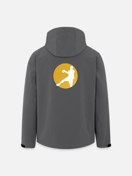 Yellow Basketball Silhouette - Men’s Recycled Softshell Jacket by Stanley/Stella - black