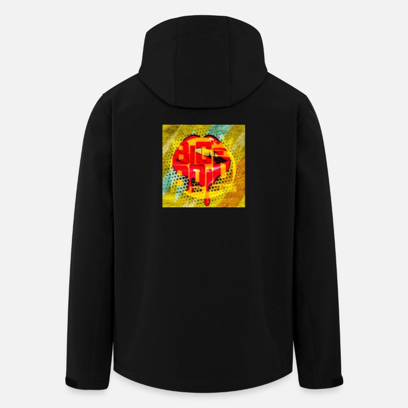 Graffiti Pop Art Sucette - Veste softshell homme en polyester recyclé Stanley/Stella - noir