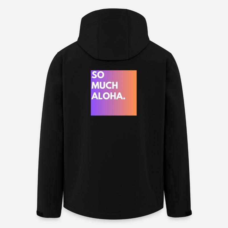 So Much Aloha - Recycelte Männer Softshell-Jacke von Stanley/Stella - Schwarz