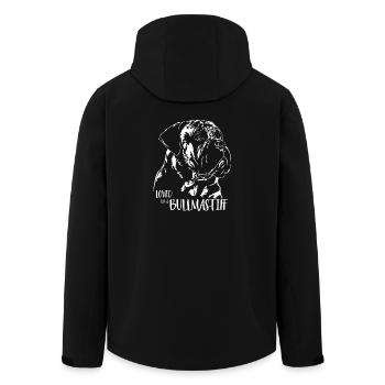 Aimé par un chien BULLMASTIFF disant chiens Wilsigns - Veste softshell homme en polyester recyclé Stanley/Stella - noir - Dos - AI Model Male 185 light (185cm)