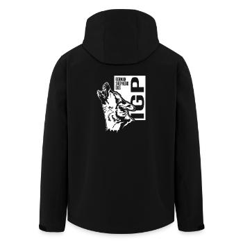 IGP German Shepherd Dog Hundesport Hund Wilsigns - Recycelte Männer Softshell-Jacke von Stanley/Stella - Schwarz - Hinten - AI Model Male 185 light (185cm)
