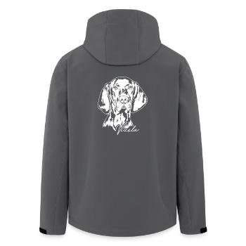 Vizsla Portrait Chien de chasse Chiens Wilsigns - Veste softshell homme en polyester recyclé Stanley/Stella - charbon - Dos - AI Model Male 185 light (185cm)