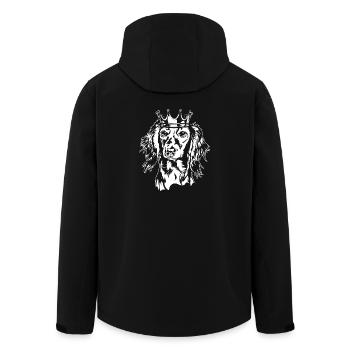 Teckel à poil long Couronne Chien Chiens Wilsigns - Veste softshell homme en polyester recyclé Stanley/Stella - noir - Dos - AI Model Male 185 light (185cm)